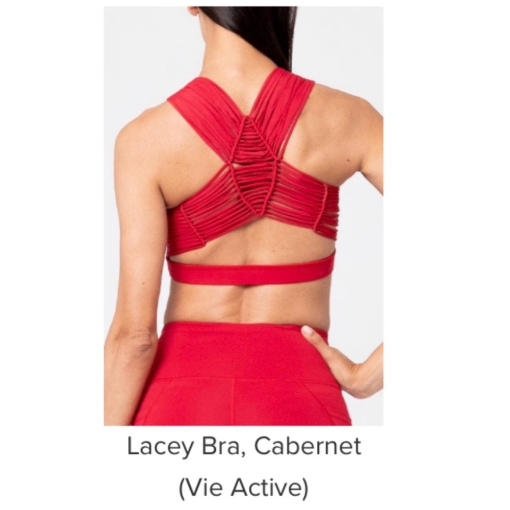 Vie Active Lacey bra in Cabernet Red